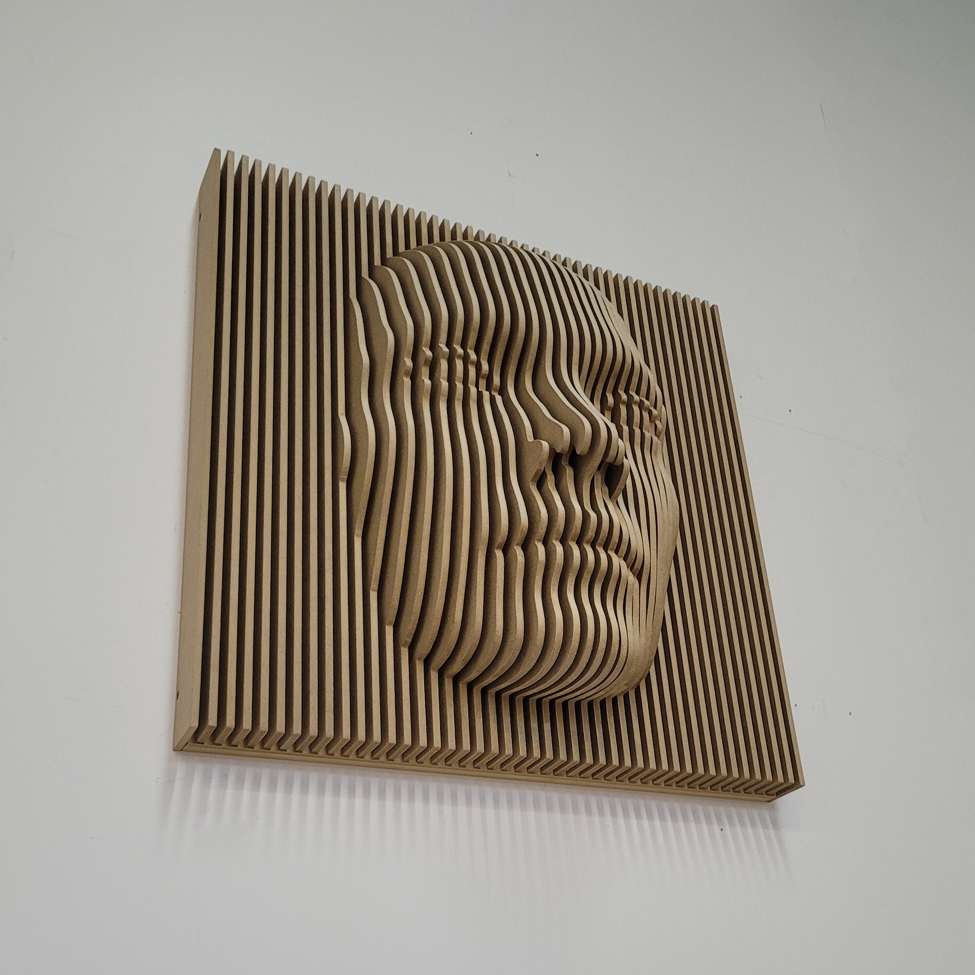 Small Eros 3D Human Face Wall Sculpture ( 1/2" Thick )